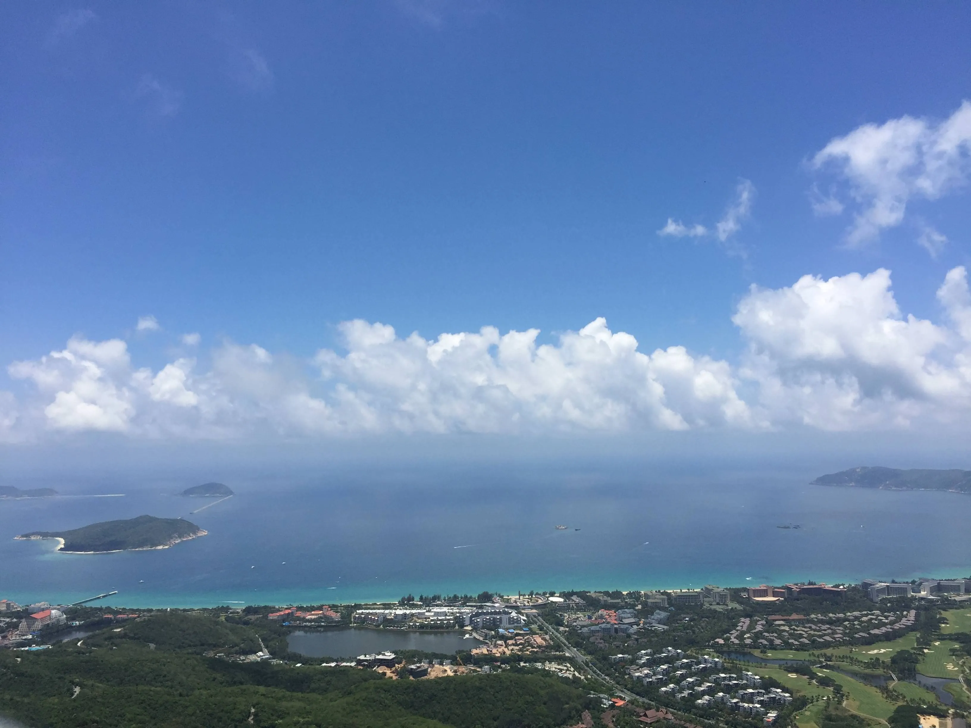 山上看海
