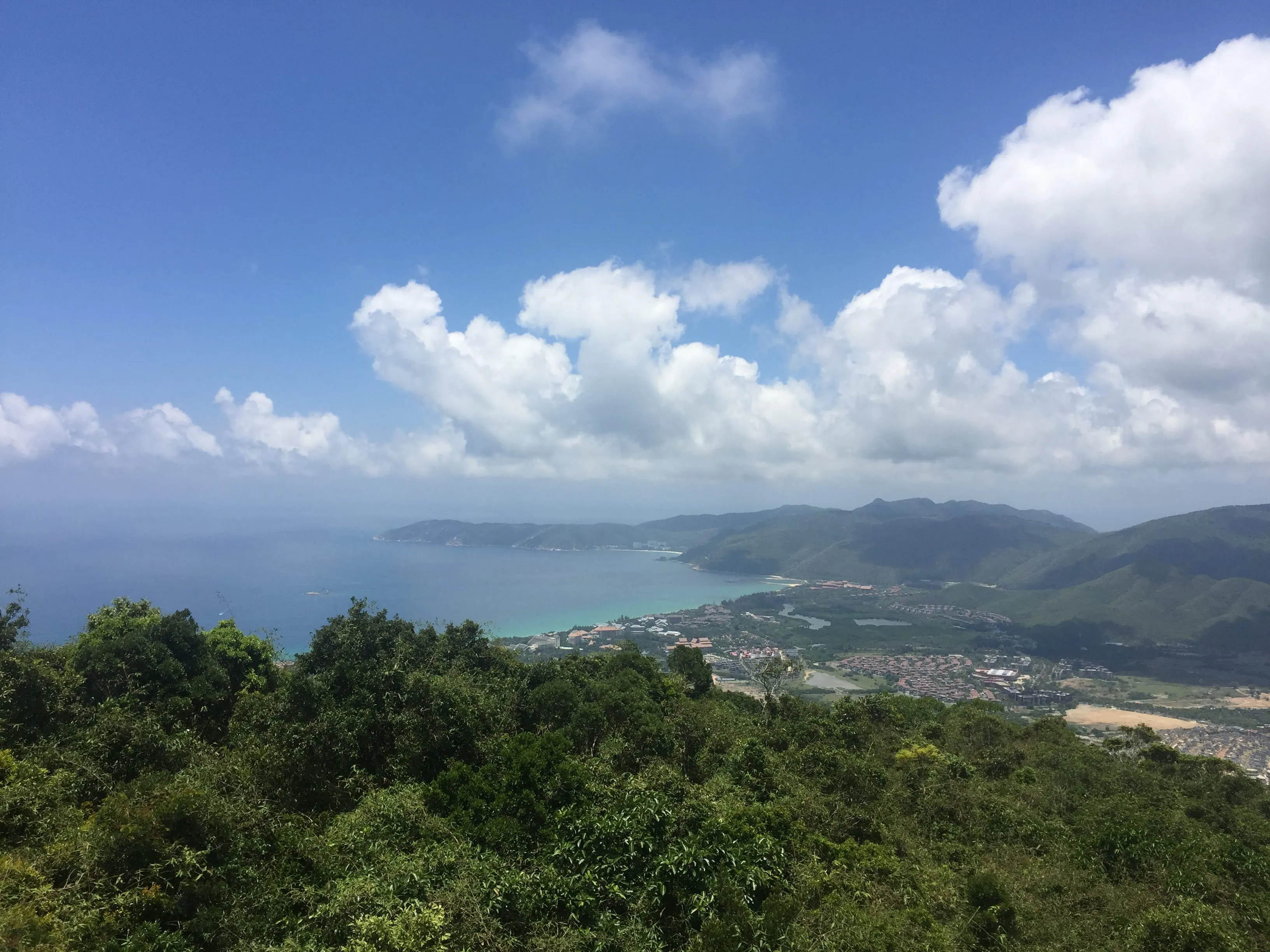 山上看海